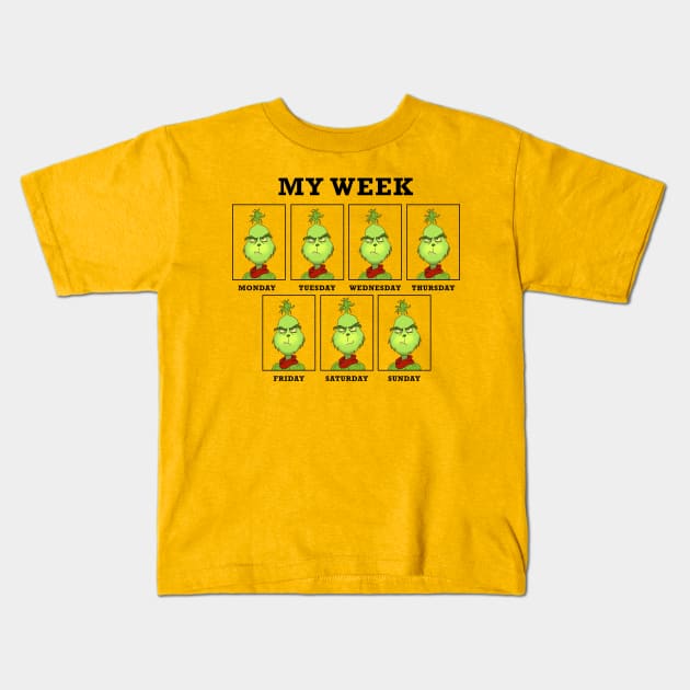 My Week Kids T-Shirt by Alison Andrei